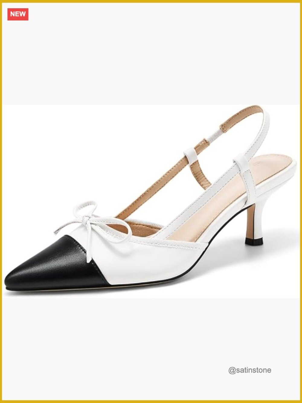 Bow Tie Slingback Pumps Pointed Toe Kitten Low Heel Dress Sandals